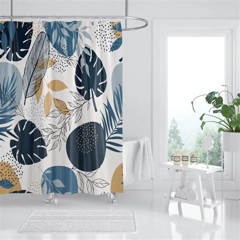 abstract shower curtain|navy blue abstract shower curtain.